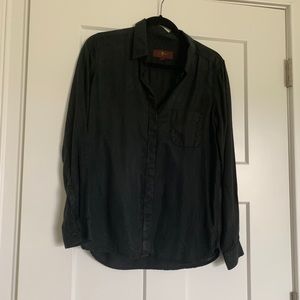 7 for all mankind waxed button down top